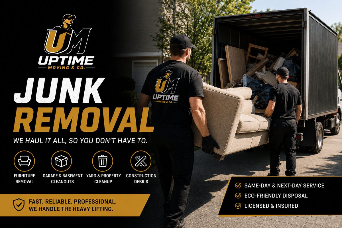 Uptime junk removal — hauling furniture and debris